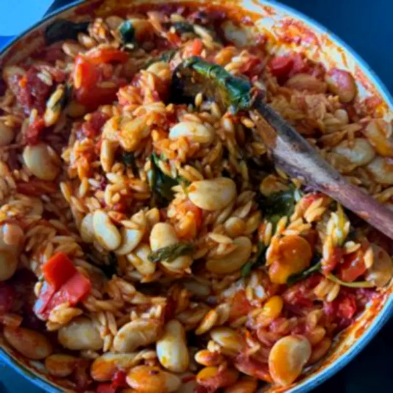 Harissa Orzo with Butter Beans: My Weekly One-Pot Dinner Obsession