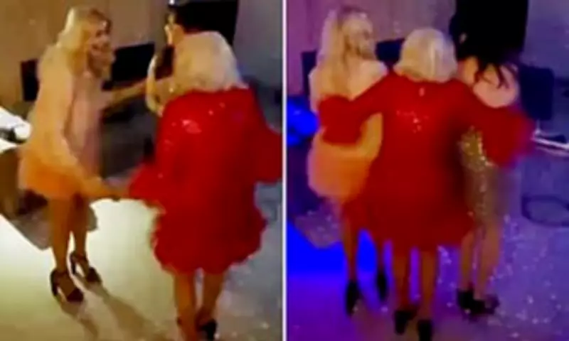 Holly Willoughby Dances with Mum and Sister at Studio 54 Party