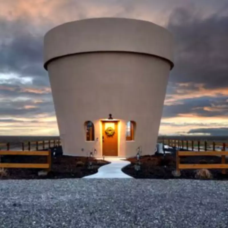 Idaho's Giant Flower Pot Airbnb: A 24-Foot Unique Stay with Rooftop Lounge