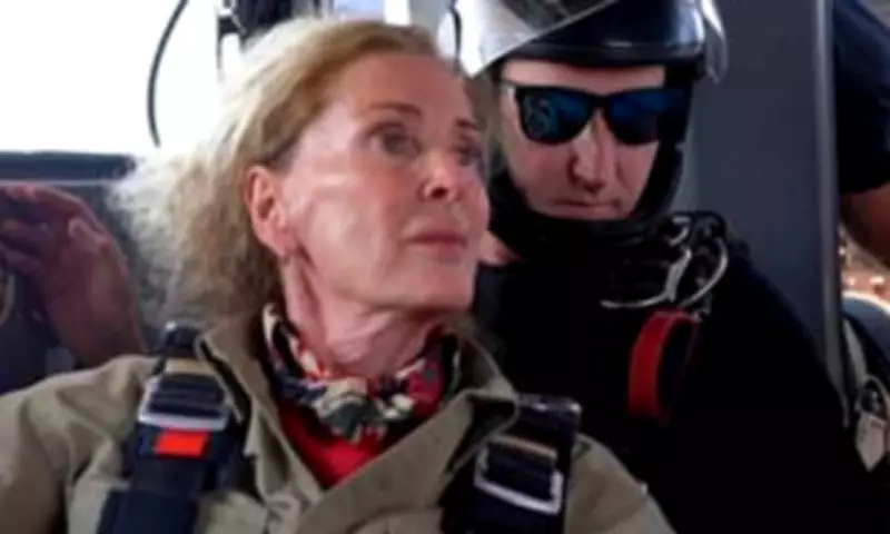 I'm A Celebrity Viewers Spot Rude Sign During Beverley Callard's Skydive