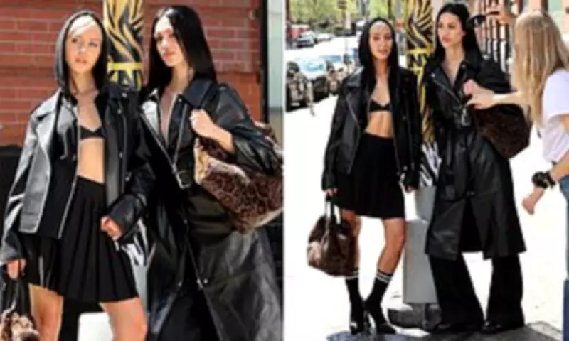 Iris Law and Amelia Gray Hamlin Shine in Manhattan Leather Photoshoot