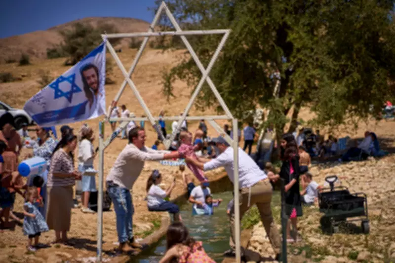 Israeli Settlers Celebrate Independence Day at West Bank Spring Amid Tensions