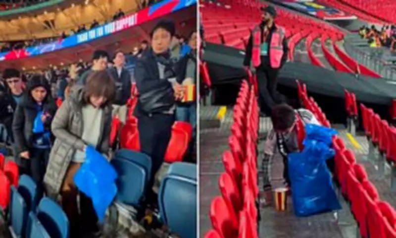 Japanese Football Fans Earn Global Praise for Wembley Clean-Up After Historic Win