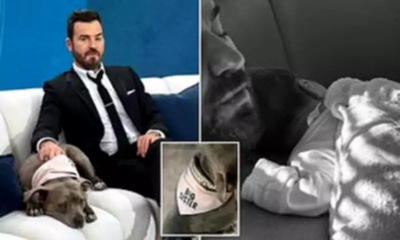 Justin Theroux on Pit Bull Kuma's Sweet Behavior Around Newborn Son