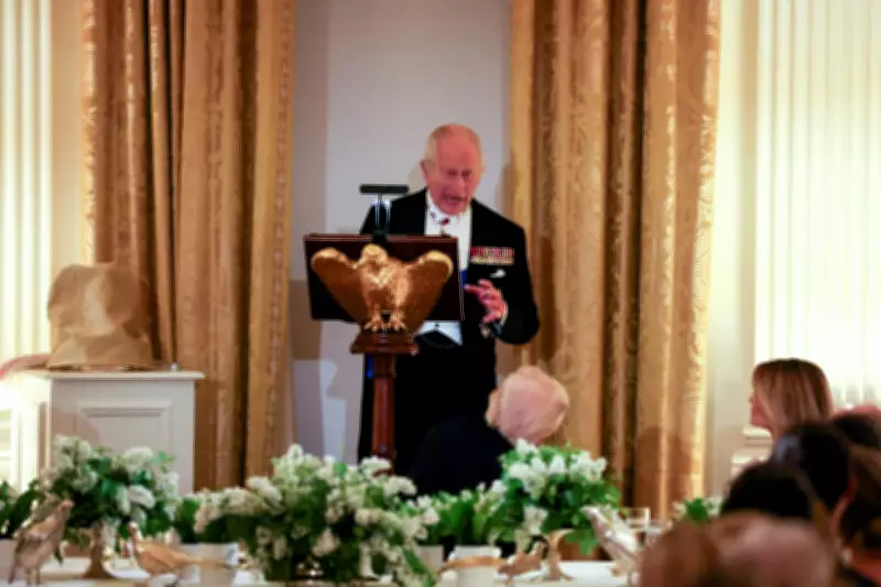 King Charles Presents Trump with HMS Trump Submarine Bell at State Dinner