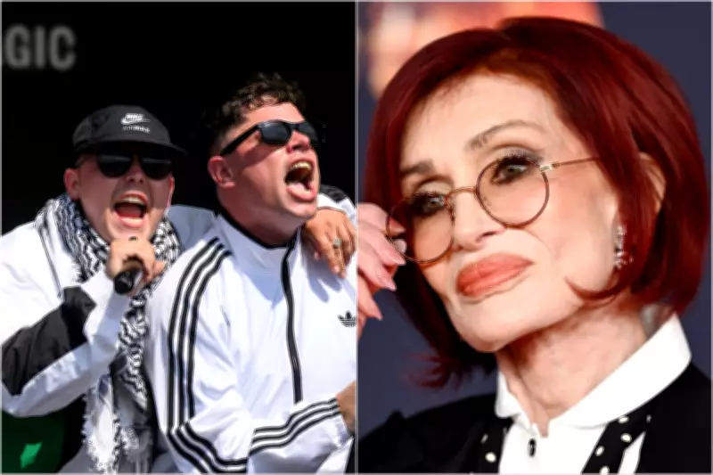 Kneecap Rap Group Reopens Feud with Sharon Osbourne Over Tommy Robinson Rally Support