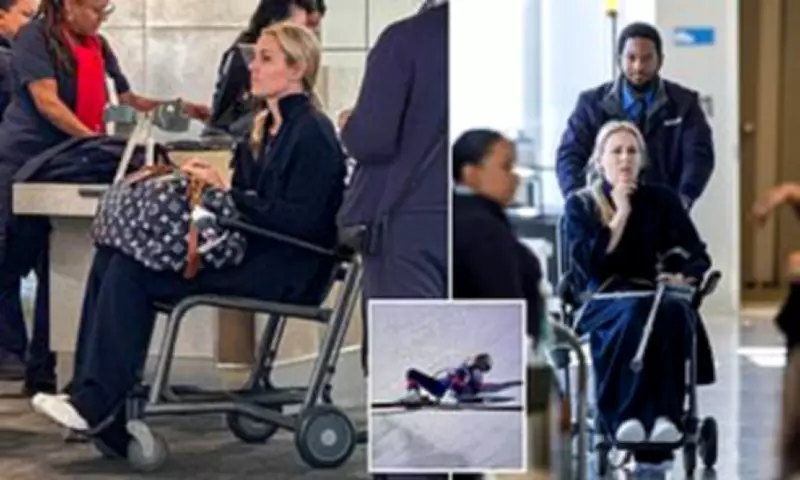 Lindsey Vonn Seen in Wheelchair at LAX After Horrific Ski Crash Recovery