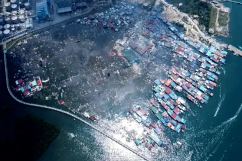 Massive Fire Devastates Malaysian Water Village, Displacing Thousands