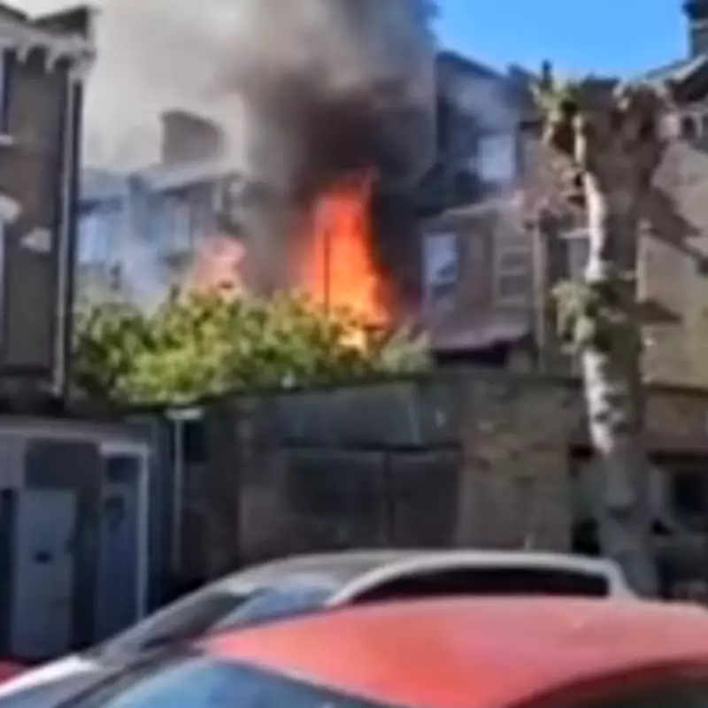 Massive Fire Engulfs Buildings Near Jewish School in Stamford Hill