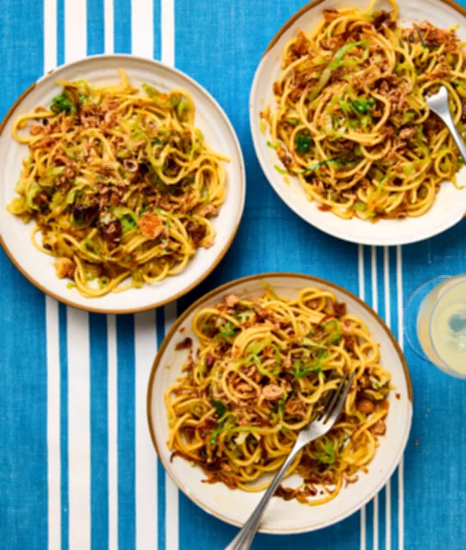 Meera Sodha's Vegan Sweetheart Cabbage and Caramelised Onion Spaghetti