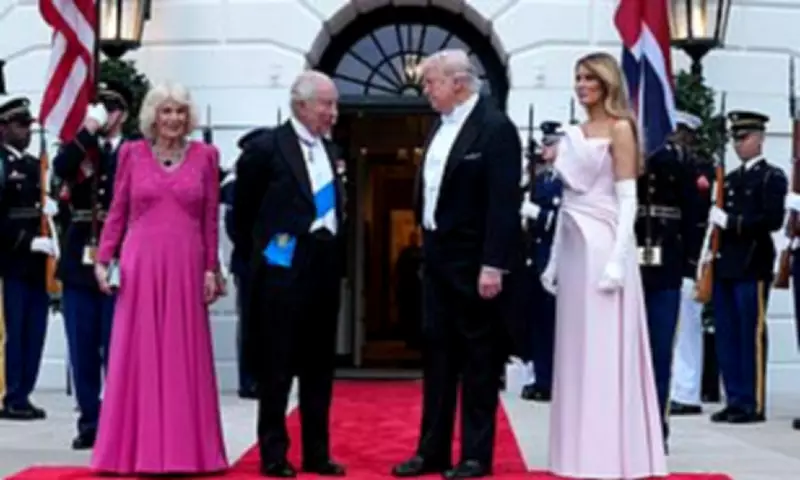 Melania Trump Stuns in Pink Dior Gown at State Dinner for King Charles
