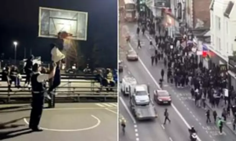 Met Police Officer Plays Basketball Amid Clapham Unrest, Mayor Khan Battles Trump's 'Disinformation'