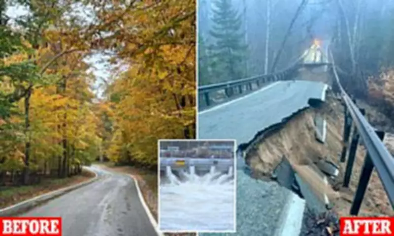 Michigan's 'Tunnel of Trees' Roadway Collapses Amid Severe Flooding Crisis