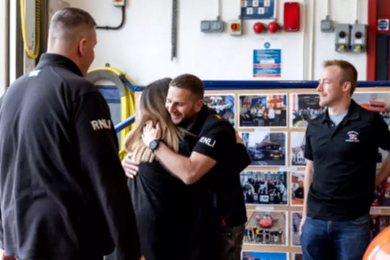 Mother's Emotional Reunion with RNLI Heroes After Paddleboard Rescue at Sea