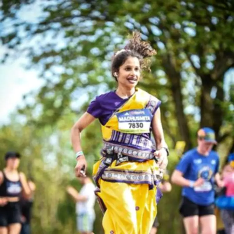 Mum-of-Two Aims for Guinness Record in 5-Metre Saree at Manchester Marathon