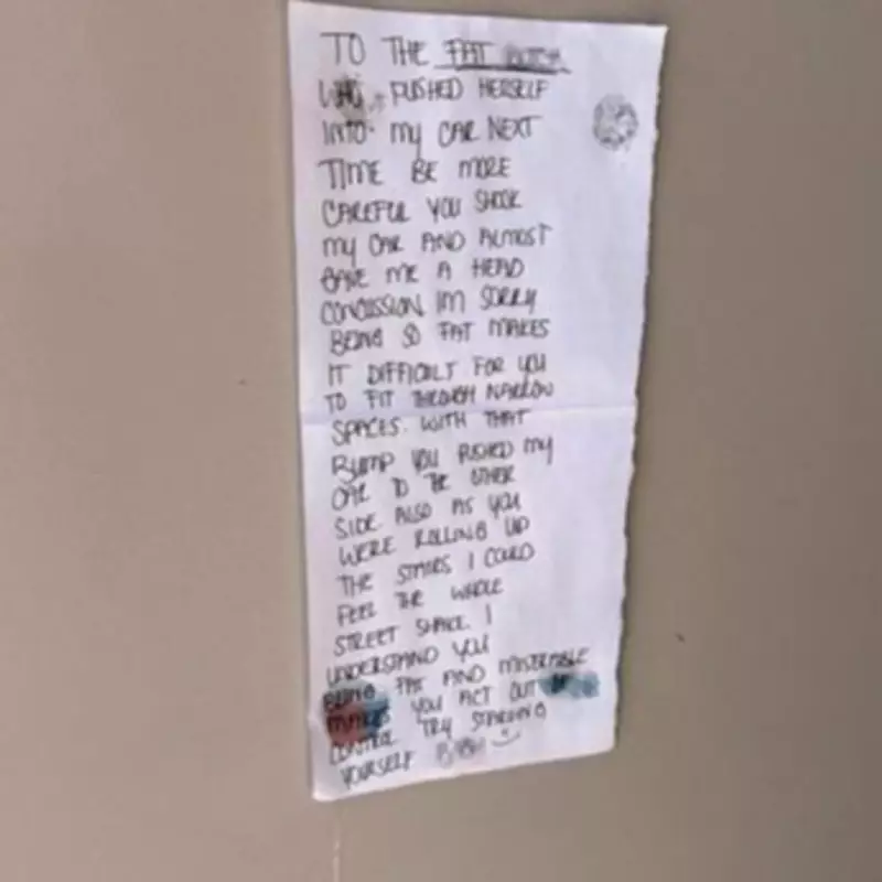 Neighbour Uses Chewed Gum to Stick Vile Fat-Shaming Rant on Woman's Flat After Car Bump
