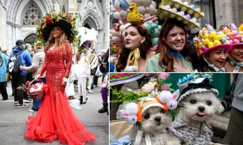 New York's Easter Parade Lights Up Fifth Avenue with Colorful Bonnets and Joyful Festivities