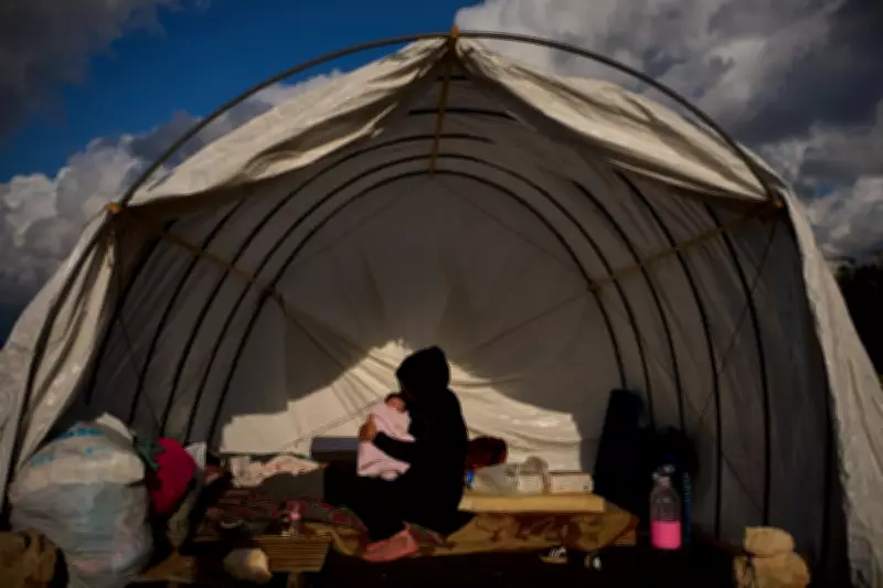 Newborn Struggles for Survival in Beirut Displacement Camp Amid Conflict