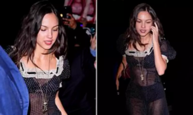 Olivia Rodrigo Turns Heads in Sheer Polka Dot Dress at SNL Cast Dinner