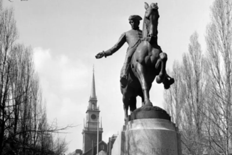 Paul Revere's Midnight Ride Reenacted with Modern Police Escort and Daytime Twist