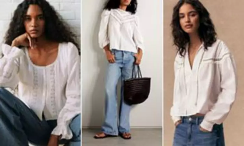 Pintuck Blouse Emerges as Spring's Must-Have Denim Companion