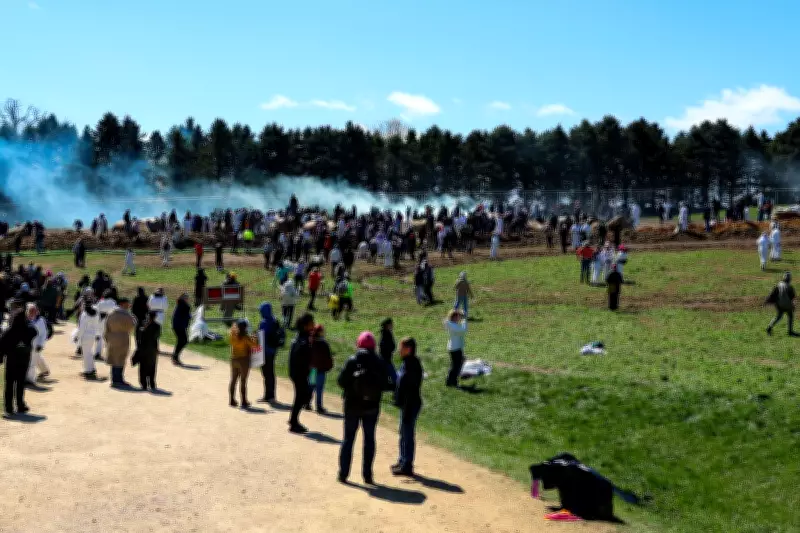 Police Use Rubber Bullets and Pepper Spray to Repel Beagle Lab Protesters in Wisconsin