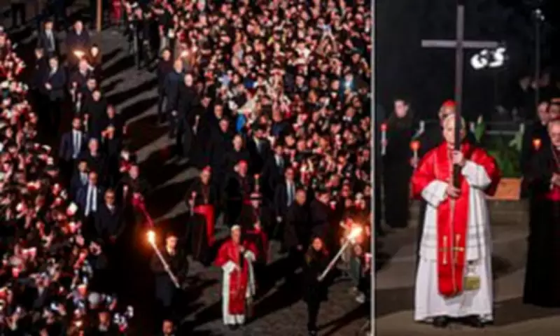 Pope Leo XIV Carries Cross Through Good Friday Procession in Historic Rome Event
