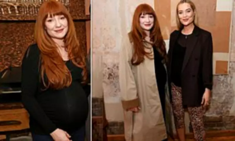 Pregnant Nicola Roberts Supports Laura Whitmore at Skincare Launch in London