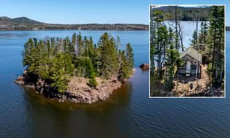 Private Maine Island with Cabin Lists for Below Average US Home Price