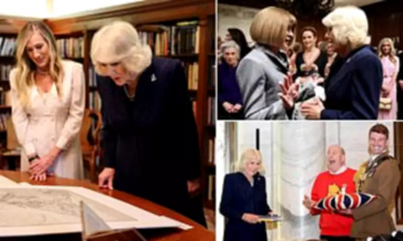 Queen Camilla Joins Sarah Jessica Parker at New York Library Literary Reception