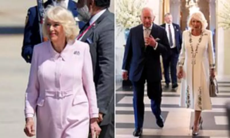Queen Camilla's Dior Dress and Union Jack Brooch Send Unity Message on US State Visit