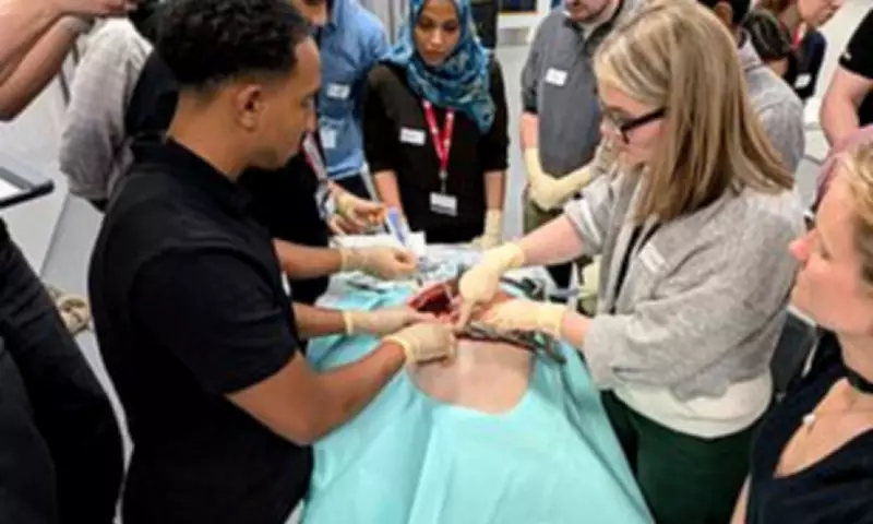 Realistic Manikin with Beating, Bleeding Heart Aids Trauma Surgery Training