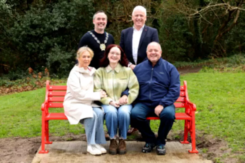 Red Bench Unveiled in Kilbroney Park Honours Young Woman's Heart Condition Journey