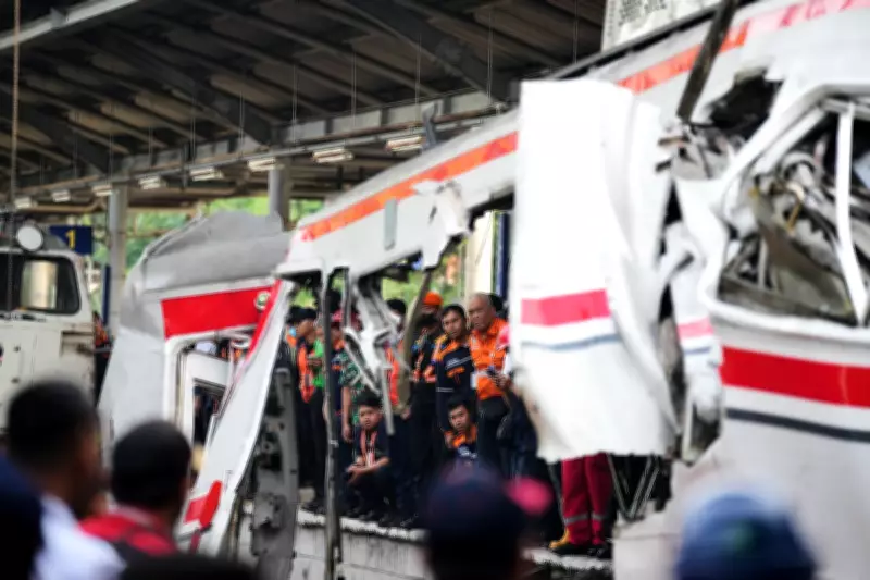 Rescuers Race to Free Three Trapped in Indonesia Train Crash