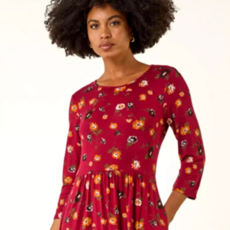 Roman's £30 Rust Floral Dress Praised for Flattering Fit and Pockets