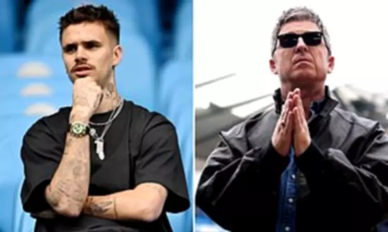 Romeo Beckham Cheers Arsenal at Etihad as Noel Gallagher Watches Man City Win