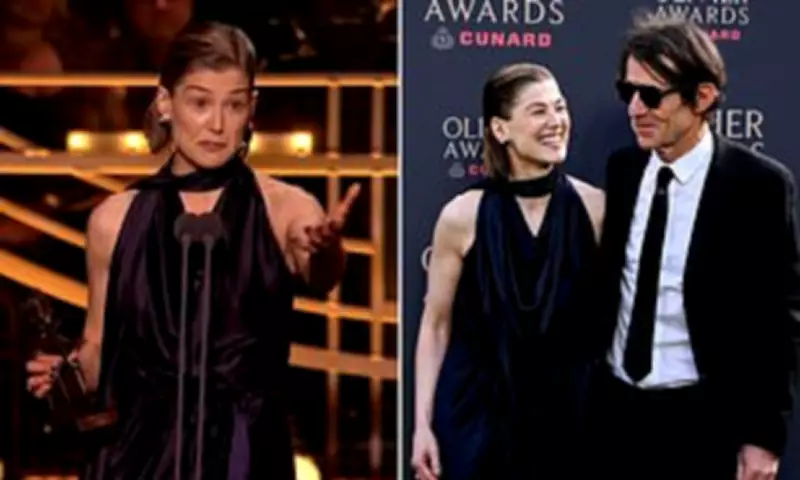 Rosamund Pike's Emotional Olivier Win: Tearful Tribute to Partner
