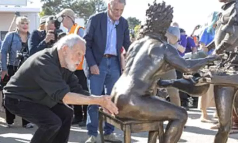 Rub Terry Jones's bottom for luck, says daughter at statue unveiling