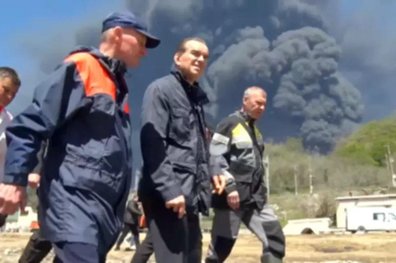 Russia Battles Massive Oil Refinery Fire After Third Ukrainian Strike