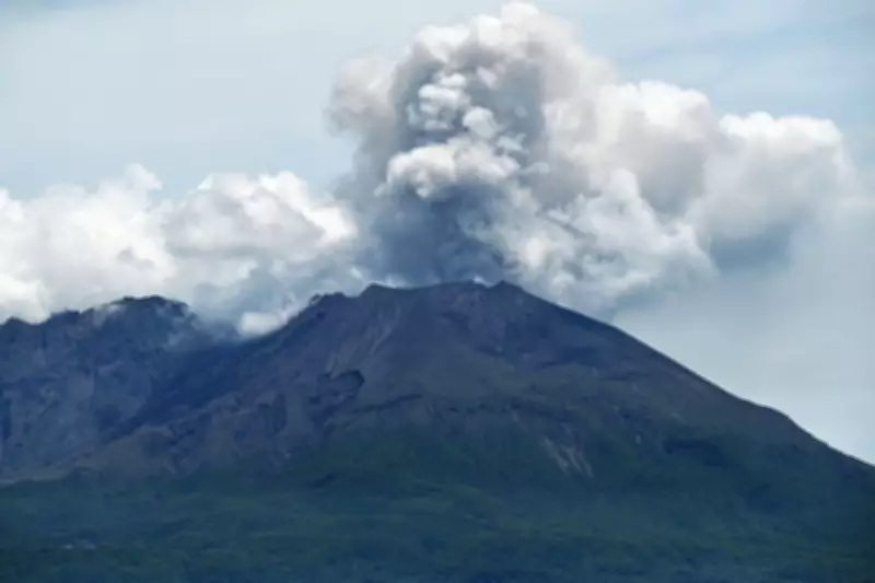 Sakurajima Volcano Erupts Again, Disrupting Flights and Coating Kagoshima in Ash