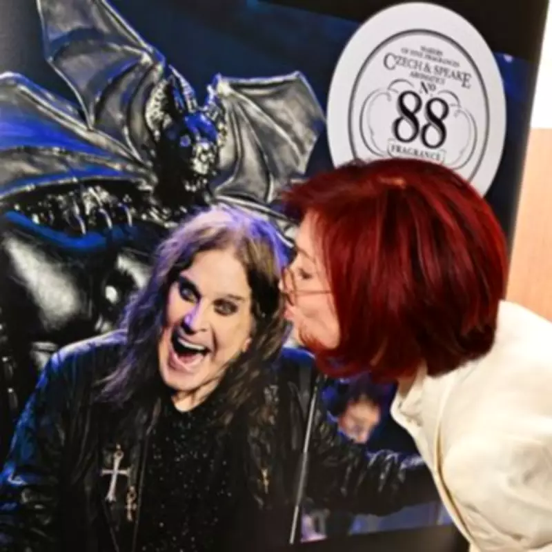 Sharon Osbourne Kisses Photo of Ozzy at Cure Parkinson's Charity Event
