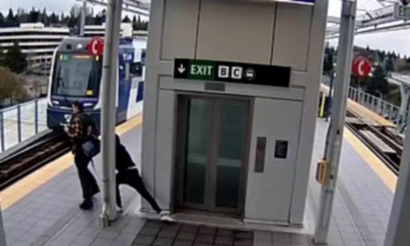 Shocking Surveillance Shows Man Pushed Toward Train in Seattle Station Attack
