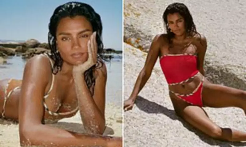 Simone Ashley Stuns in Burberry x Hunza G Swimsuit Collection