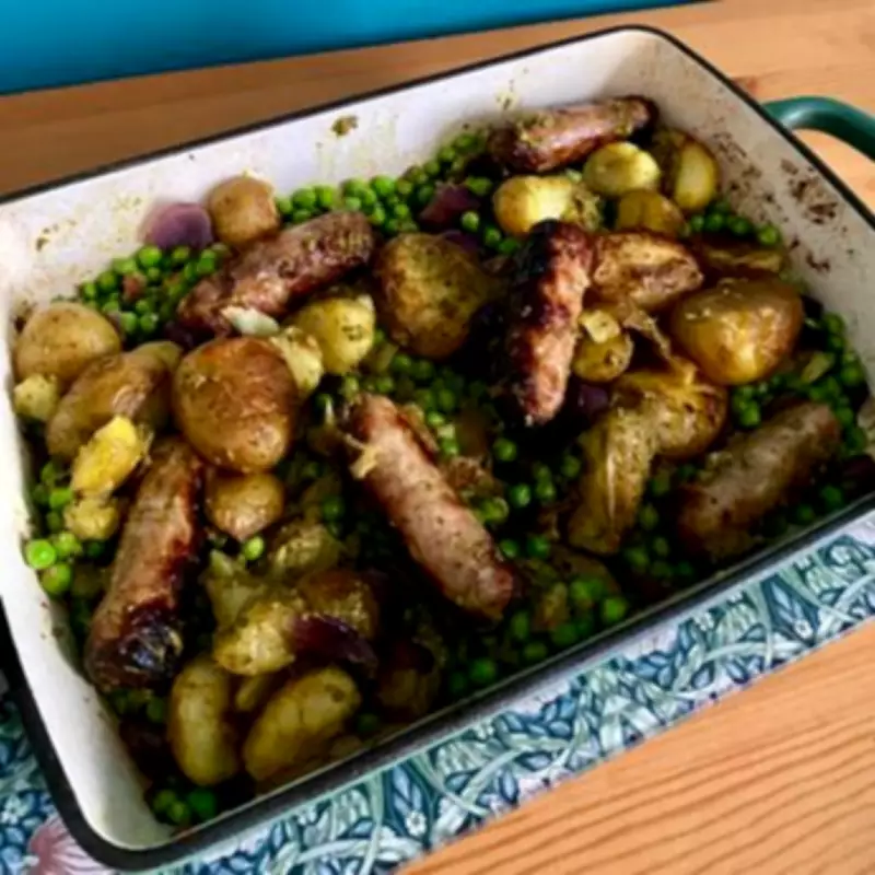 Simple Sausage Traybake Recipe: Juicy and Flavourful Midweek Dinner