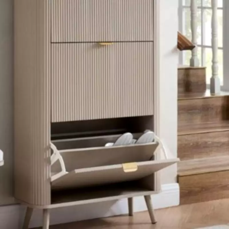 Slim Hallway Shoe Cabinet with Chic Design Now £30 Off at Dusk