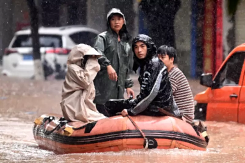 Southern China Flooding Forces Evacuations, Submerges Vehicles
