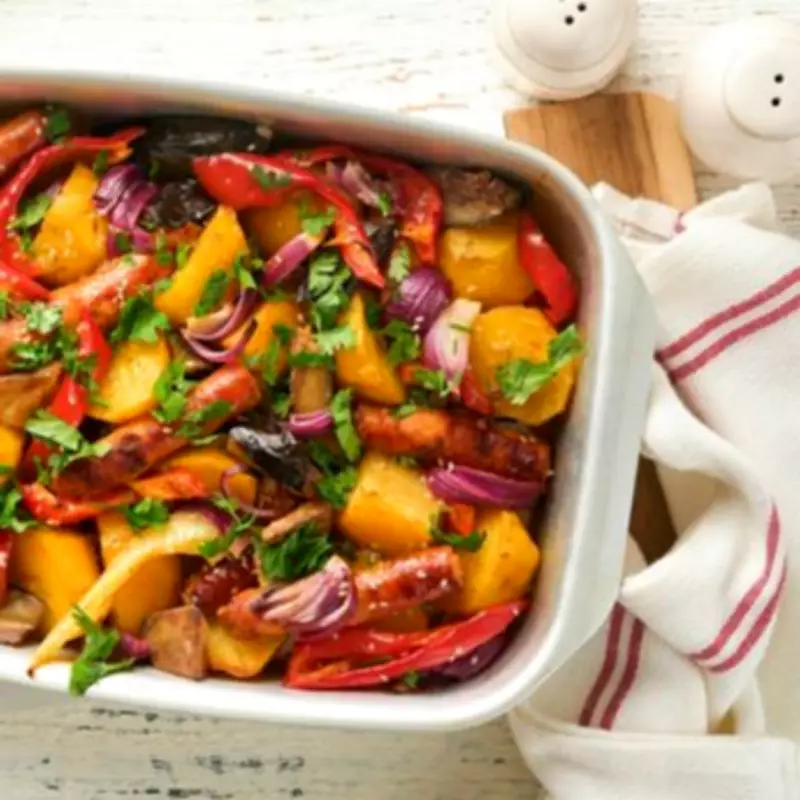 Spanish Sausage & Potato Tray Bake: A 30-Minute Family Feast
