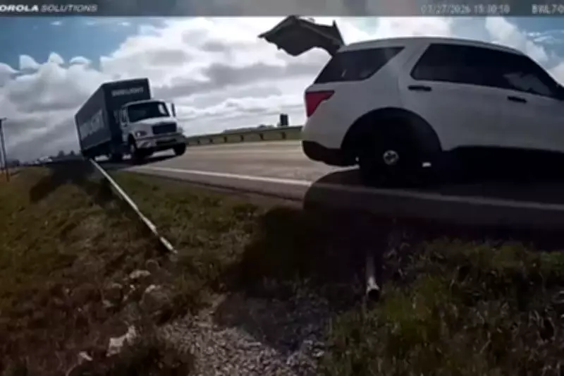 Stolen Beer Truck Rams Police Car During High-Speed Chase in Indiana