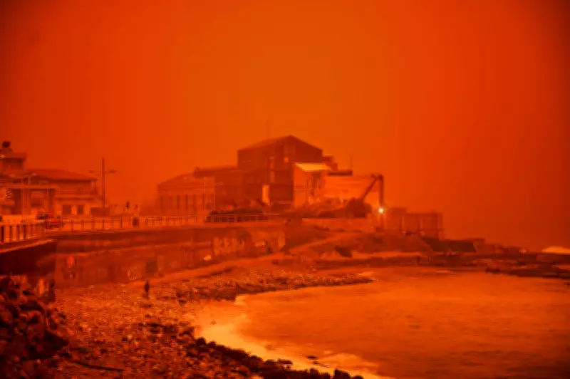 Storm Erminio Brings Apocalyptic Orange Skies to Crete with Sahara Dust