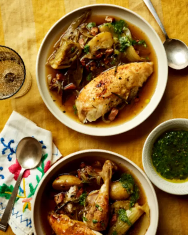 Thomasina Miers' Aromatic Chicken Stew and Salted Caramel Banana Cake Recipes